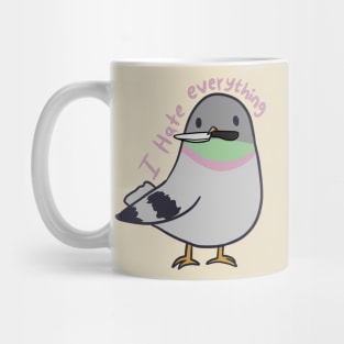 Cute Pigeon hates everything Mug